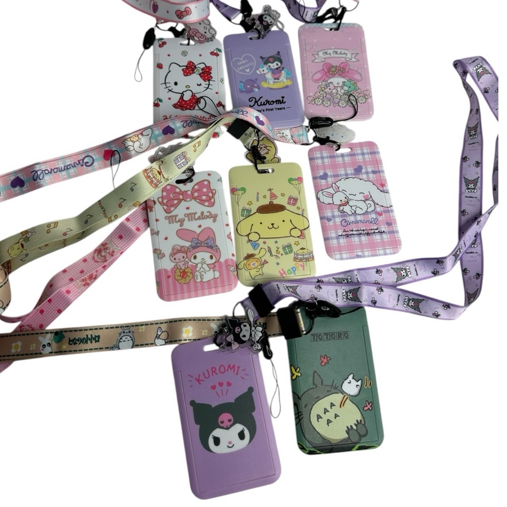 Sanrio Hello Kitty and Friends ID Badge Holder Keychain with Lanyard and Charm - Picture 5 of 12